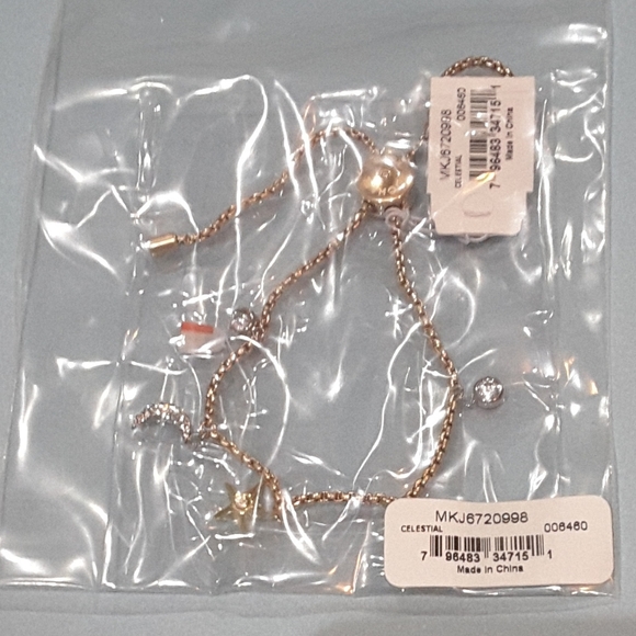 Michael Kors Celestial Slider Charm Bracelet Beyond Brilliant Crystal Accent NWT - Picture 3 of 8